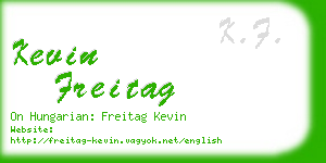 kevin freitag business card